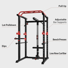 Load image into Gallery viewer, Heavy-Duty 1000LBS Professional Multi-Function Adjustable Power Cage Rack (SAK98149)