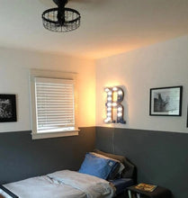 Load image into Gallery viewer, Rustic Industrial Cage Ceiling Light | 11.5"
