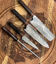 Load image into Gallery viewer, Japanese Stainless Steel Damascus Professional kitchen set