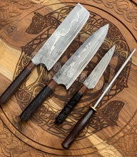 Load image into Gallery viewer, Japanese Stainless Steel Damascus Professional kitchen set