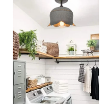 Load image into Gallery viewer, Lotus Galvanized Ceiling Light
