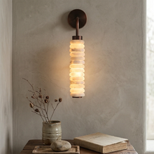 Load image into Gallery viewer, Spiral Alabaster Wall Lamp