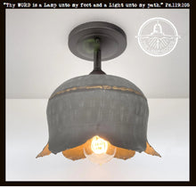 Load image into Gallery viewer, Lotus Galvanized Ceiling Light