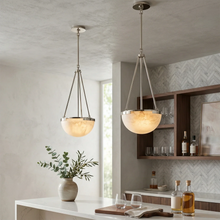 Load image into Gallery viewer, Melangee Alabaster Dome Pendant