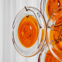 Load image into Gallery viewer, Murano Orange Disk Glass Chandelier