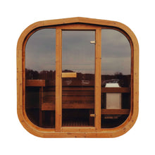 Load image into Gallery viewer, Premium 4-Person Outdoor Scandinavian ThermoWood Cube Sauna Kit With LED Lighting (SAK25470)