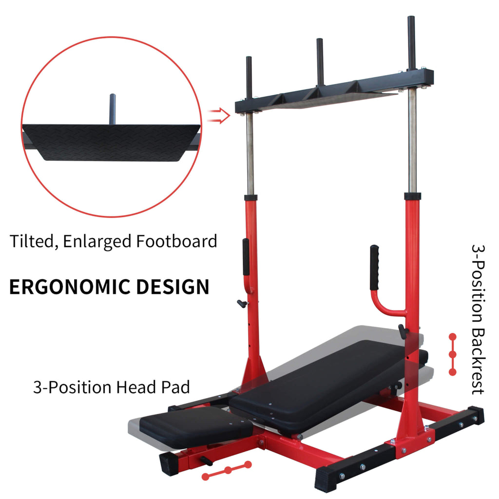 Premium Vertical Leg Press Machine With Adjustable Back And Head Rests For Home Gyms, 660LBS (SAK34819)
