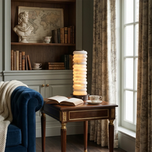 Load image into Gallery viewer, Multi-Tiered Alabaster Table Lamp