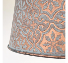 Load image into Gallery viewer, Ornate Copper Farmhouse Ceiling Light | 12" | 4-Bulb Flush Mount