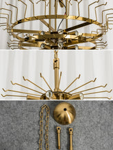 Load image into Gallery viewer, Smoked Striped Glass Tube Waterfall Chandelier