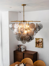 Load image into Gallery viewer, Tempest Smoked Glass Disc Chandelier