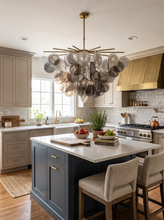 Load image into Gallery viewer, Tempest Smoked Glass Disc Chandelier