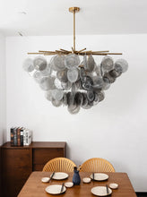 Load image into Gallery viewer, Tempest Smoked Glass Disc Chandelier