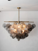 Load image into Gallery viewer, Tempest Smoked Glass Disc Chandelier