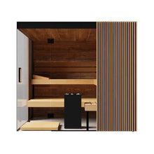 Load image into Gallery viewer, ThermaSol Aalto 4-Person Indoor Semi Panoramic Glass Sauna Cabin [Made-To-Order] [14-AALTODL\R] (SAK13285)