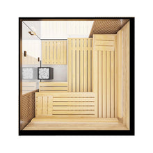Load image into Gallery viewer, ThermaSol Aalto 4-Person Indoor Semi Panoramic Glass Sauna Cabin [Made-To-Order] [14-AALTODL\R] (SAK13285)