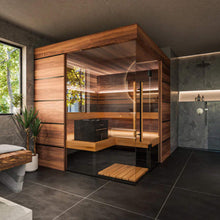 Load image into Gallery viewer, ThermaSol Astra 4-Person Indoor Semi Panoramic Glass Sauna Cabin [Made-To-Order] [14-ASTRADL\R] (SAK90471)