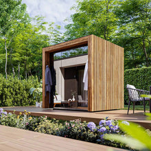 Load image into Gallery viewer, ThermaSol Fortis Fully-Assembled 4-Person Outdoor Sauna Cabin [Made-To-Order] [14-FORTIS] (SAK35896)