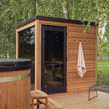 Load image into Gallery viewer, ThermaSol Nordic Dawn 4-Person Fully-Assembled Outdoor Sauna Cabin [Made-To-Order] [14-KIR-4555] (SAK82057)