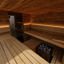 Load image into Gallery viewer, ThermaSol Ombra Fully-Assembled 5-Person Outdoor Sauna Cabin [Made-To-Order] [14-OMBRA] (SAK63017)