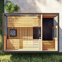 Load image into Gallery viewer, ThermaSol Ombra Fully-Assembled 5-Person Outdoor Sauna Cabin [Made-To-Order] [14-OMBRA] (SAK63017)