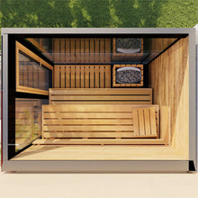 Load image into Gallery viewer, ThermaSol Vera 3-Person Fully-Assembled Outdoor Sauna Cabin [Made-To-Order] [14-VERADL/R] (SAK30752)