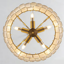 Load image into Gallery viewer, Tiered Capiz Wavecrest Chandelier