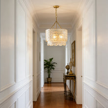 Load image into Gallery viewer, Tiered Capiz Wavecrest Chandelier