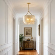 Load image into Gallery viewer, Tiered Capiz Wavecrest Chandelier