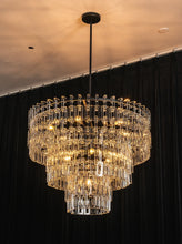 Load image into Gallery viewer, Tiered Clear Crystal Rod Chandelier
