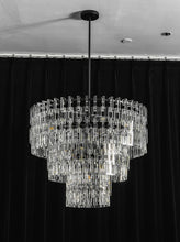 Load image into Gallery viewer, Tiered Clear Crystal Rod Chandelier