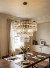 Load image into Gallery viewer, Tiered Clear Crystal Rod Chandelier
