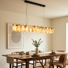 Load image into Gallery viewer, Tobacco-Hued Alabaster Chandelier