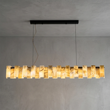 Load image into Gallery viewer, Tobacco-Hued Alabaster Chandelier