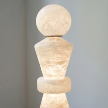 Load image into Gallery viewer, Totem Stacked Alabaster Floor Lamp